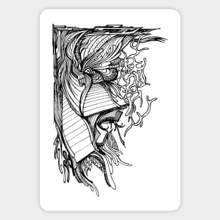 Abstract doodle art Magnet